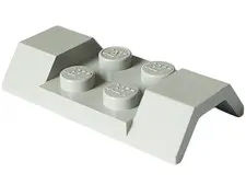 LEGO Light Gray Vehicle, Mudguard 2 x 4 with Arch Smooth inv.601