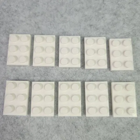 LEGO 3021 Plate 2x3 Plate White x10 Genuine