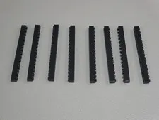 Lego Qty 8 - Black - 2465 Brick 1 x 16 - NEW
