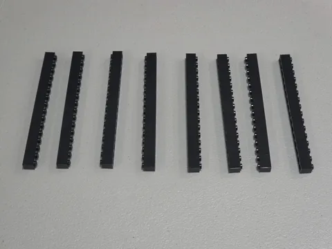 Lego Qty 8 - Black - 2465 Brick 1 x 16 - NEW