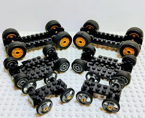 Lego Large Car Truck Vehicle Base Brick With Tires Wheels Lot Of 6 New Items 🔥