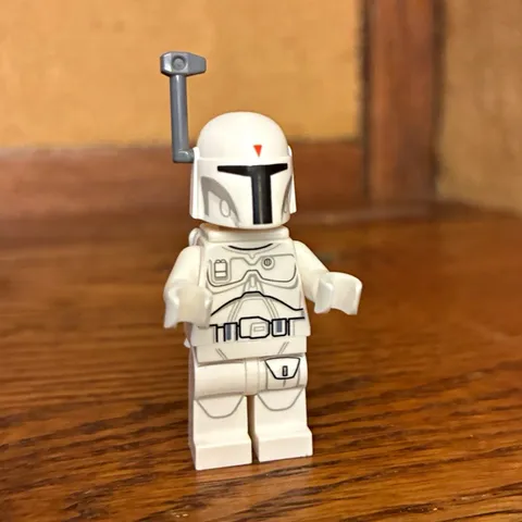 LEGO Star Wars Boba Fett Minifigure White Armor w/ Helmet Antenna Jetpack