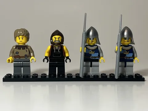 LEGO Castle Medieval Village Minifigs Lot of 4 from Set 10193