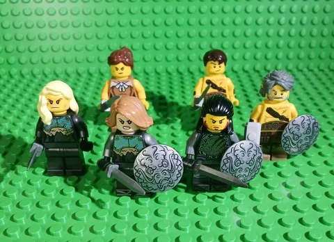 LEGO Medieval Lot of 6 Barbarians Wildmen Vikings Castle Fantasy Figures Weapons