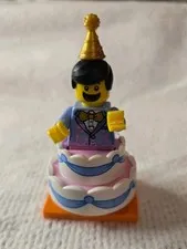 Lego Collectible Minifigure Series 18 Birthday Cake Guy Complete 
