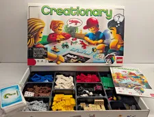 100% COMPLETE! 2010 LEGO BUILDING CREATIONARY CARD GAME 3844 AGES 7+, 3-8 PLAYER