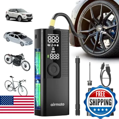 Airmoto Tire Inflator Portable Air - Air Pump For Car Tires Digital Pressure