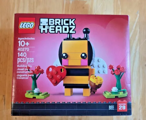LEGO Iconic: Valentine's Bee 40270 - Brick Headz-140 Pieces-NIB Sealed-Retired