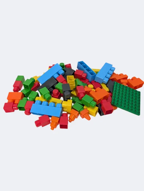 LEGO DUPLO Lot 2.18 lbs Bulk Toddler Building Blocks Mixed Colors Clean
