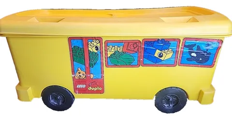 Lego Duplo Rolling Bus Storage container Vintage 1997 Bin No Blocks *READ* (SHD)