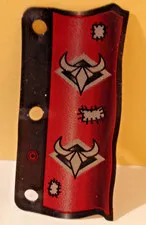 Lego x65 Ninja Red Pattern Plastic 3x6 Flag - Waved - Silver Bull's Head/Patched