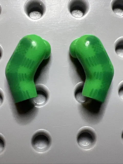 LEGO 981 982 Green Plaid Minifigure Replacement Arms x2 1 Pair Left Right Farmer