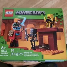 LEGO Minecraft The Nether Lava Battle 21266 Set 99 Pieces Alex Ages 6+