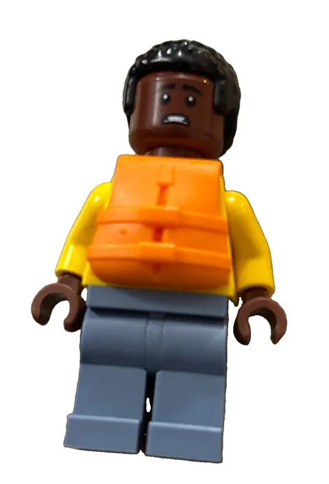 LEGO Darius Minifigure 76942 Orange Life Jacket Jurassic World Figure