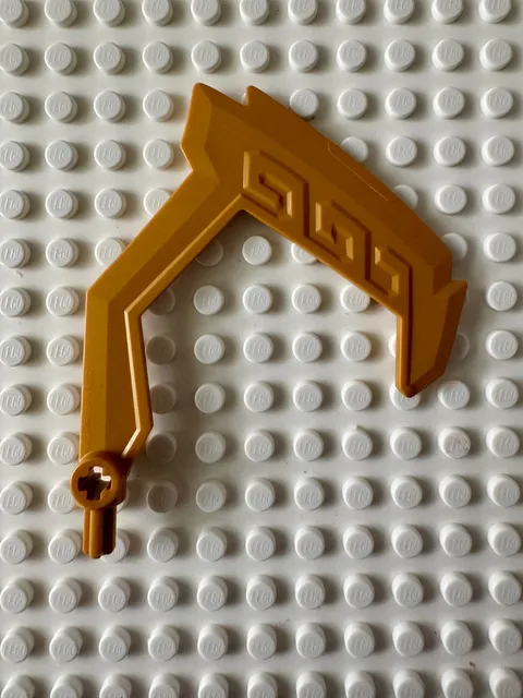 LEGO Large Figure Weapon Sickle with Axle End and Axle Hole 5310 Pearl Gold