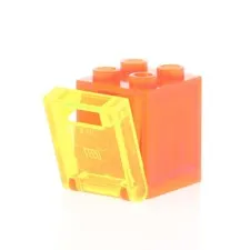 1x LEGO Storage Cabinet 2x2x2 Clear Orange Green Mail Slot 4346 4345