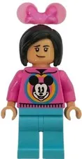 LEGO Disney Main Street USA Mickey Mouse Sweater Park Guest Minifigure Set 43302