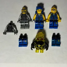 RARE LEGO Power Miners Minifigure Lot - Combustix pm023, Duke pm031, Rex + PARTS