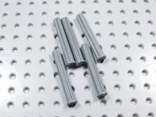LEGO Lot of 5 Dark Bluish Gray 4L Technic Axles and Stop BP