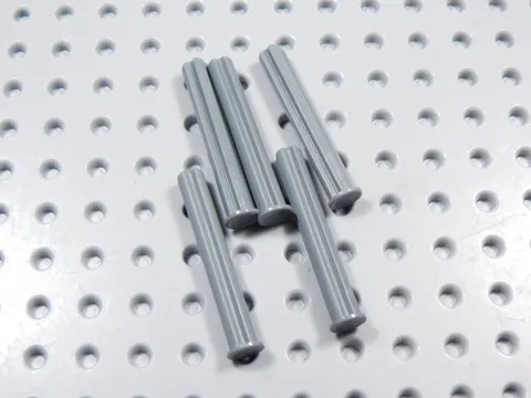 LEGO Lot of 5 Dark Bluish Gray 4L Technic Axles and Stop BP