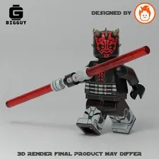 LEGO Star Wars FigForge X BigGuy Custom Crimson Ruler Darth Maul Minifigure NEW