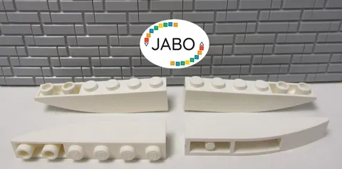 (G1/12/7) LEGO 4x 42023 Arch Brick Slope Negative Inverted 6x1 White