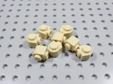 LEGO Lot of 8 Tan 1x1x2/3 Half Round Bricks BD