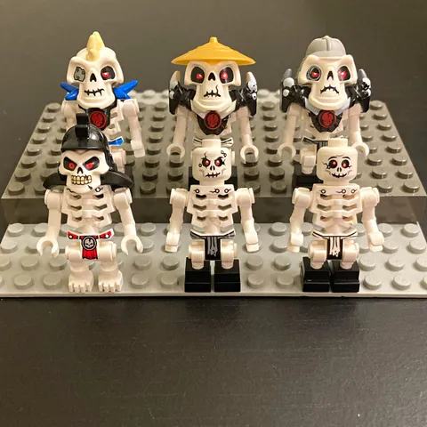 LEGO Ninjago Skulkin Skeleton Minifigure Lot- (6) Kruncha, Wyplash, Nuckal + 3