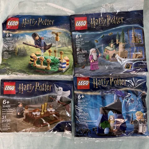 Lego Harry Potter LOT Of 4 Polybags 30420, 30651, 30677, 30435 RETIRED 24Hr SHIP
