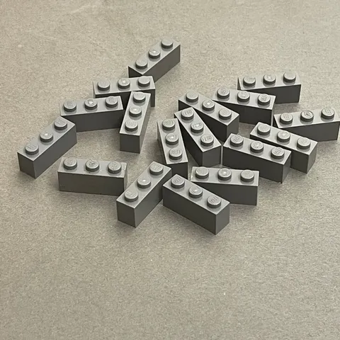 Lego 3622 Dark Gray Replacement Parts Pieces Lot of 17