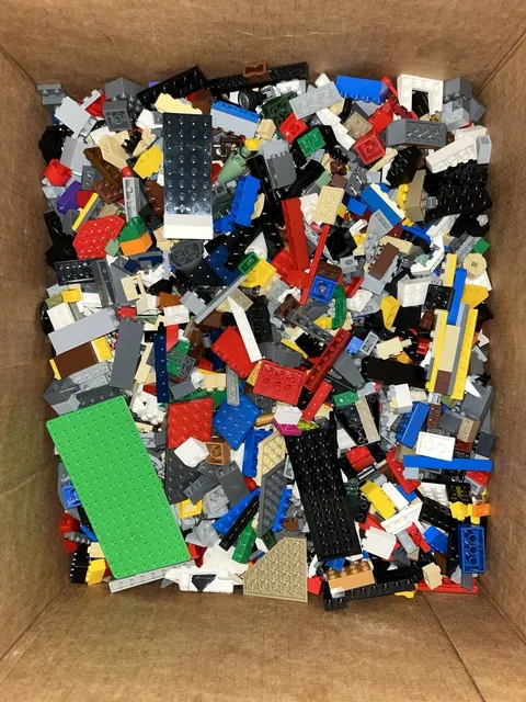 LEGO LOT 5 pound box of Bricks, parts, Pieces, Tires accessories five pounds