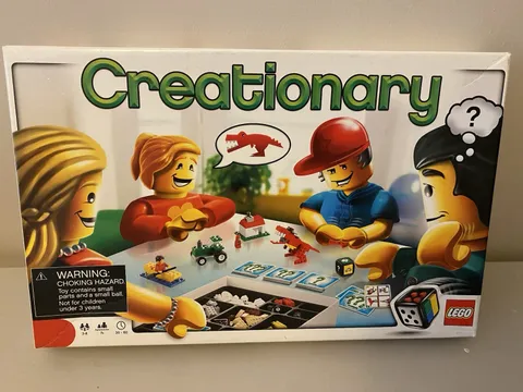 LEGO Creationary 3844 Board Game Retired 338 Pieces 96 Cards w/ Box