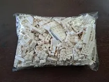 Authentic White LEGO Bricks Bulk Lot / Cleaned and Color-Sorted / 1lb bag