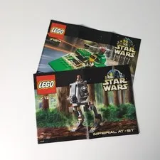 Vintage Lego Star Wars Instruction Manual Lot of 2 7127 AT-ST 7124 Speeder