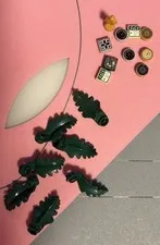 👽 LEGO xfiles X files Lot Of Extra Pieces, Dark Green Tree Leaves, Minis Clock