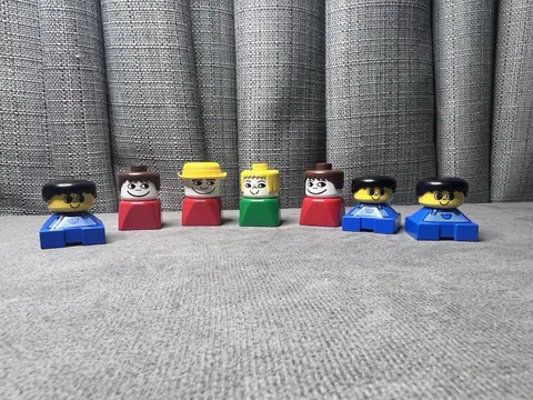VTG Lego Duplo Square People Figures Kids Animal Dog Lot Toy