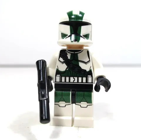 Lego Star Wars Minifig Clone Trooper Commander Gree sw0380 w Blaster No Cracks