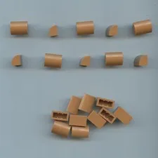 LEGO x 20 Medium Nougat Slope, Curved 1 x 2 with Bottom Stud Holder 37352