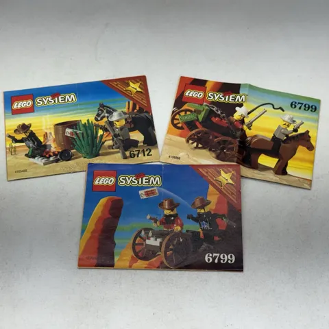 VG+ LEGO 6799 6712 Sheriff's Showdown Canyon Instruction Manual Book Western