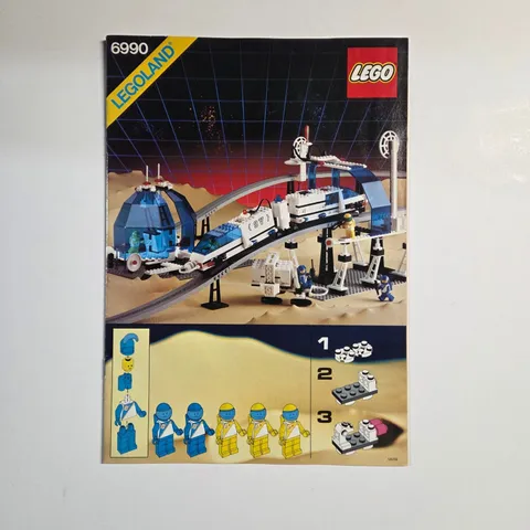 LEGO Instruction Manual Vtg 6990 Monorail Transport System Space Futuron 1987