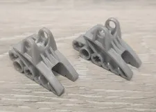 Lego 41668 Pearl Light Gray Bionicle Foot with Ball Joint Socket 2x3x5 Lot Of 2