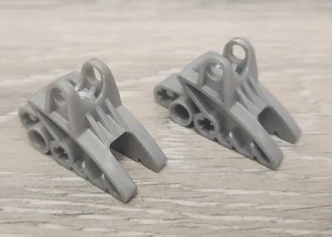 Lego 41668 Pearl Light Gray Bionicle Foot with Ball Joint Socket 2x3x5 Lot Of 2