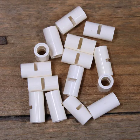 LEGO 62462 29219 White Technic Pin Connector Round 2L with Slot Qty 15