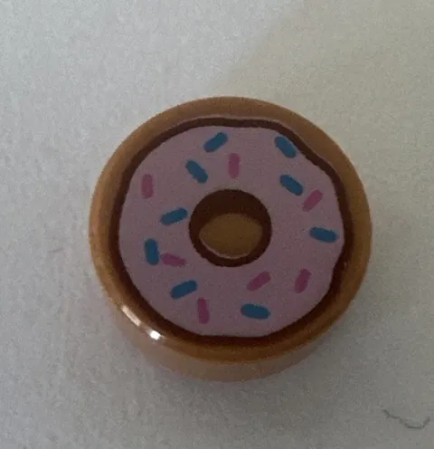 LEGO Minifigure Donut 1x1 Round tile Friends Kitchen Doughnut Bakery Food