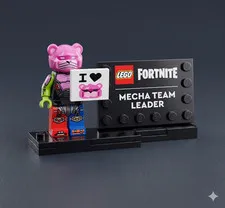 NEW LEGO Mecha Team Leader Exclusive Fortnite Minifigure + STICKERS 77078 PY7
