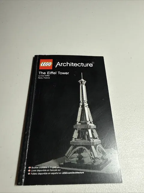 LEGO ARCHITECTURE: The Eiffel Tower (21019) Instruction Book Only