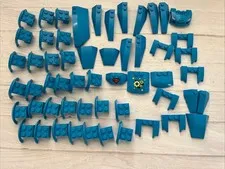 LEGO DARK AZURE BLUE LOT 55 PCS VEHICLE HOOD MUDGUARD WEDGE AZUR VARIETY