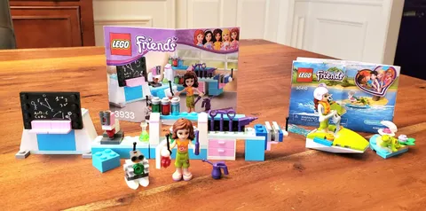 LEGO Friends 3933 Olivia's Invention Workshop & 30410 Mia's Water Fun