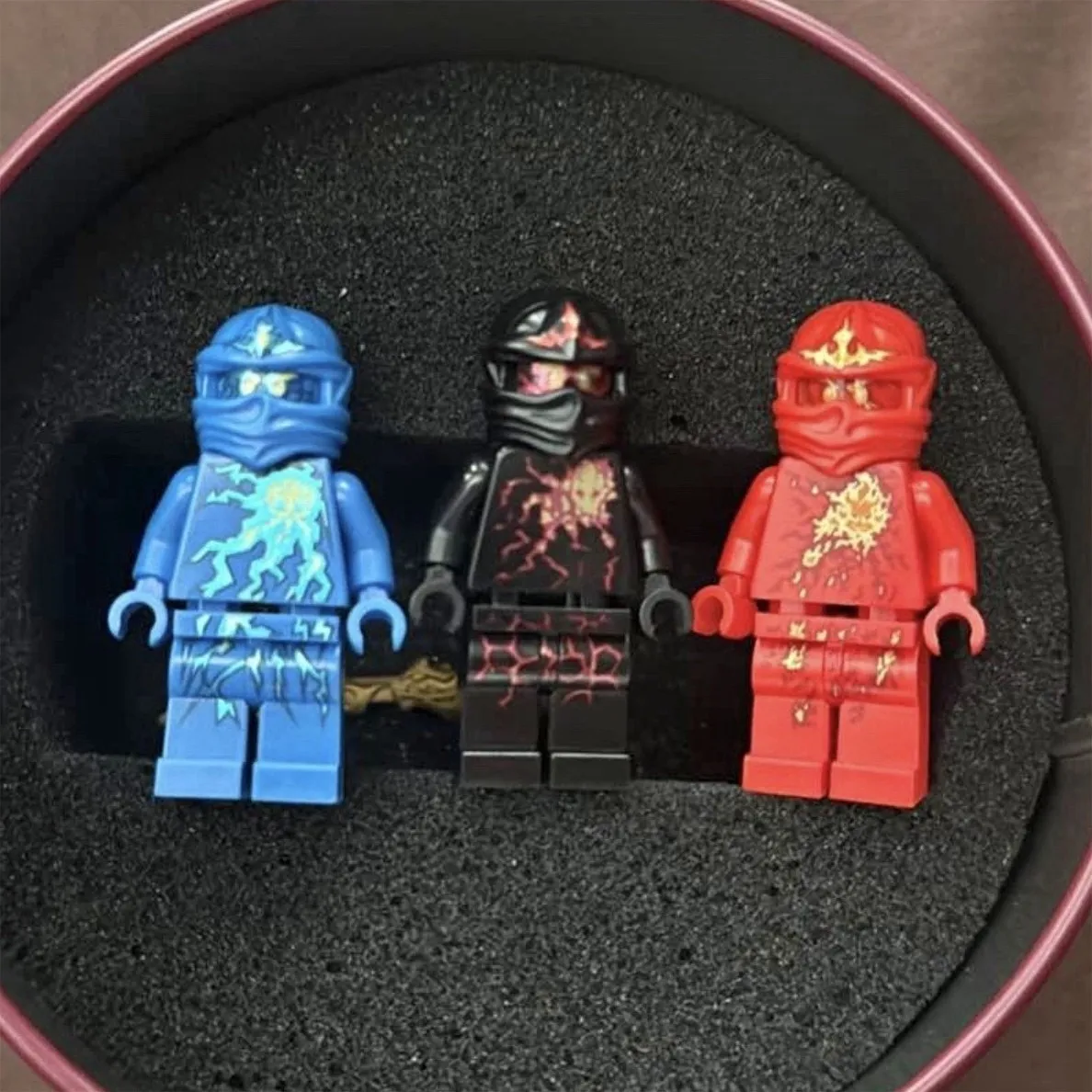 LEGO NINJAGO Legacy Limited Edition Ninja Minifigures Lot of 3 Blue/Black/Red