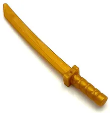 Lego New Pearl Gold Minifigure Weapon Sword Shamshir  Katana Square Guard